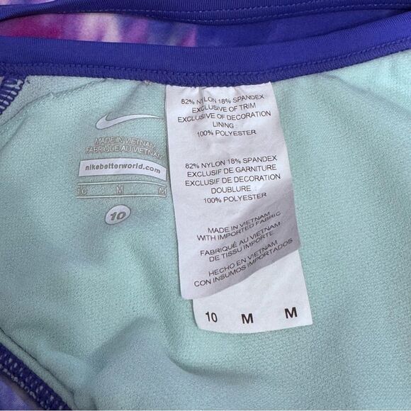 Nike Tie-Dye Tankini Top - Size 10 - Picture 4 of 5